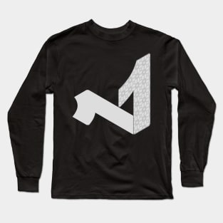 Isometric Number, Number One Long Sleeve T-Shirt